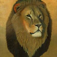 Sundowner: African Lion Art Oil
